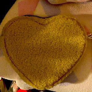 Stoney clover lane fuzzy heart pouch NWT